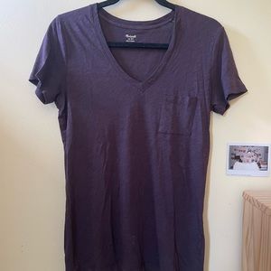 Purple V-Neck Top